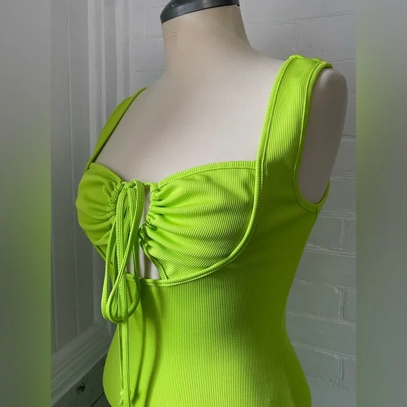 Almost Famous | Dresses | Almost Famous Lime Green Dress | Poshmark